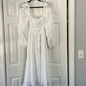 NWT white floral dress